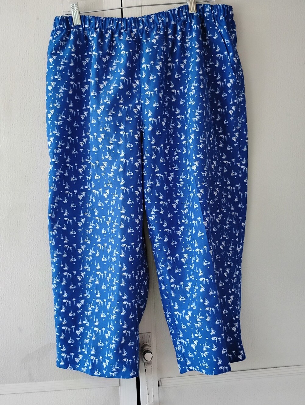 Blue Sailboat Print Pants